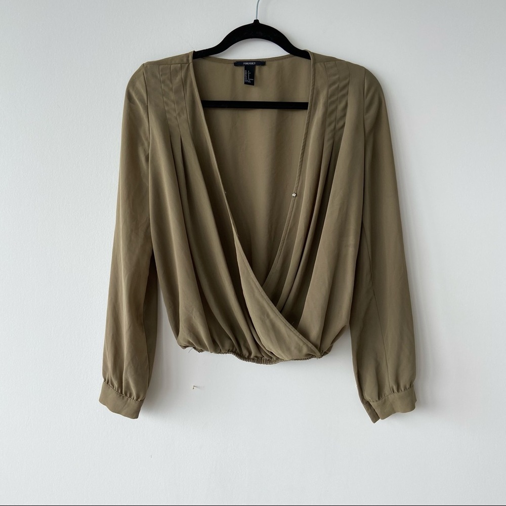 Cute olive blouse - Create a bundle!